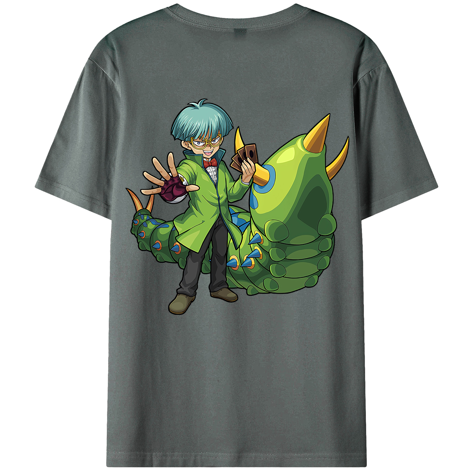 （画像用） 遊☆戯☆王 Yu-Gi-Oh! 綿100％ メンズ半袖Tシャツ（バックプリント） 通気性
